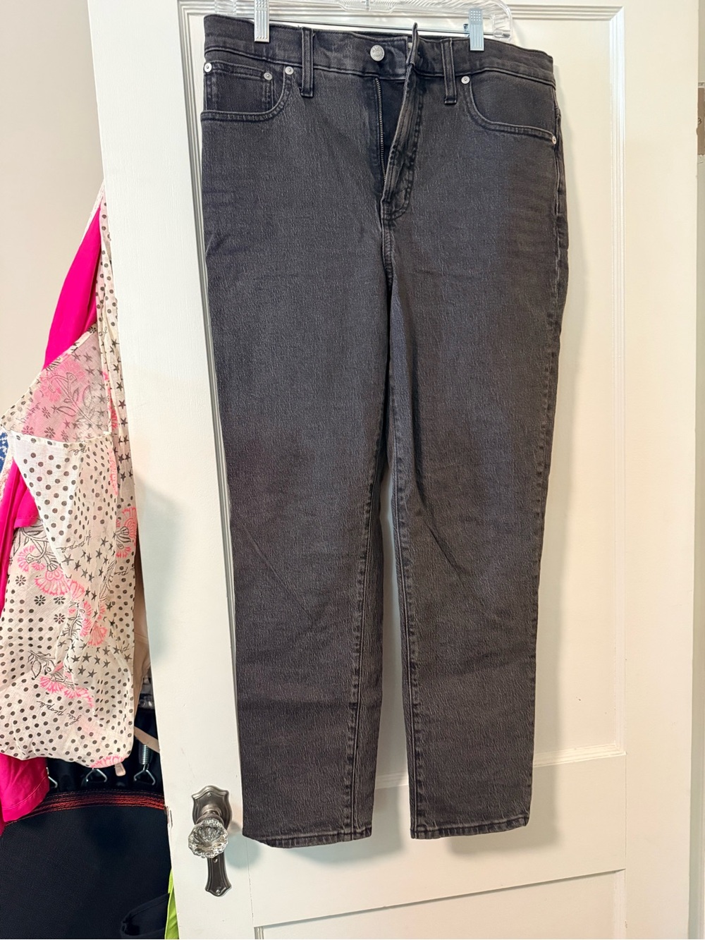 Madewell Women's High-Rise Straight Jeans — Charcoal